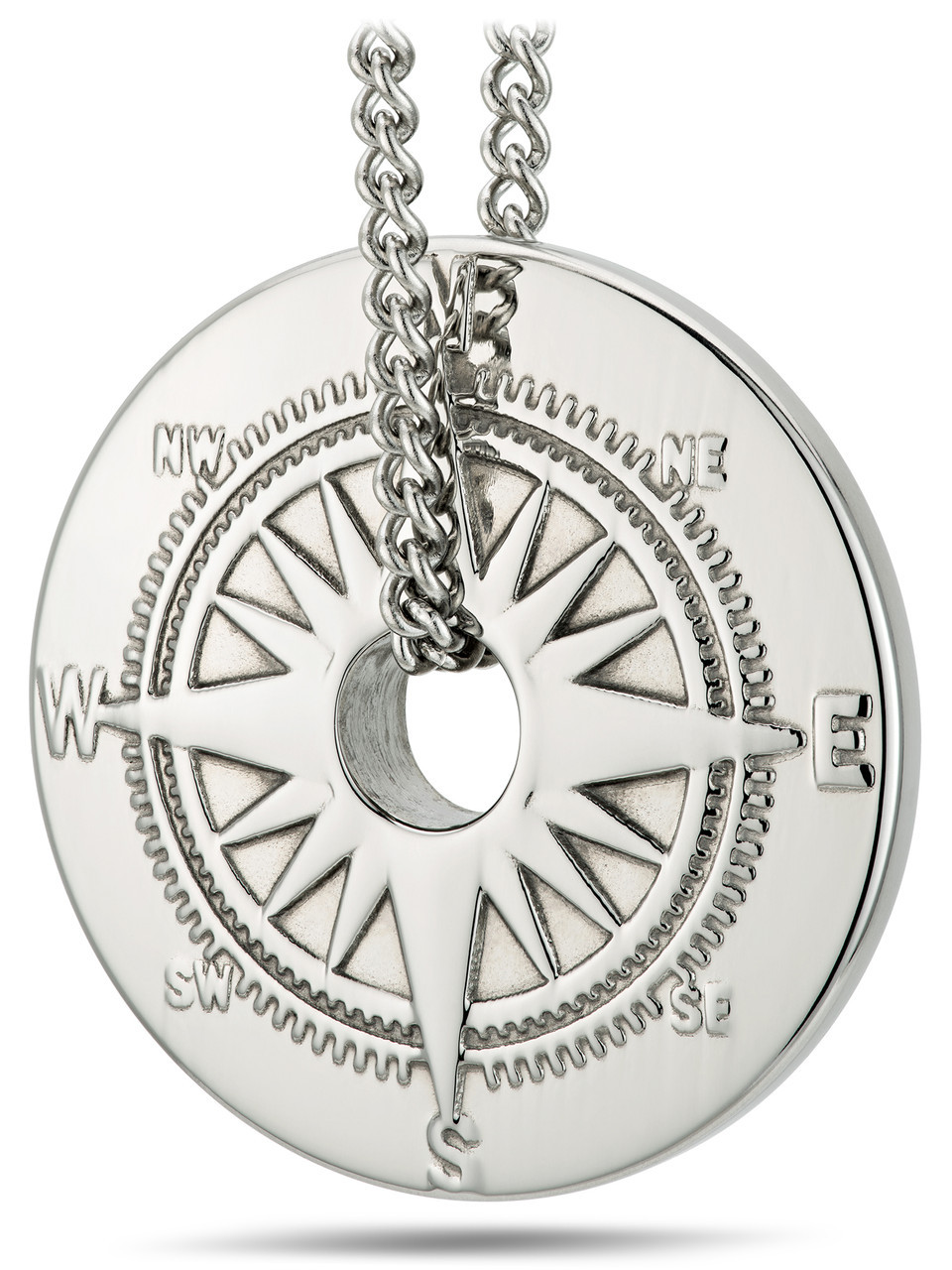 Christian Women's Compass Necklace - Psalm 25:4-5