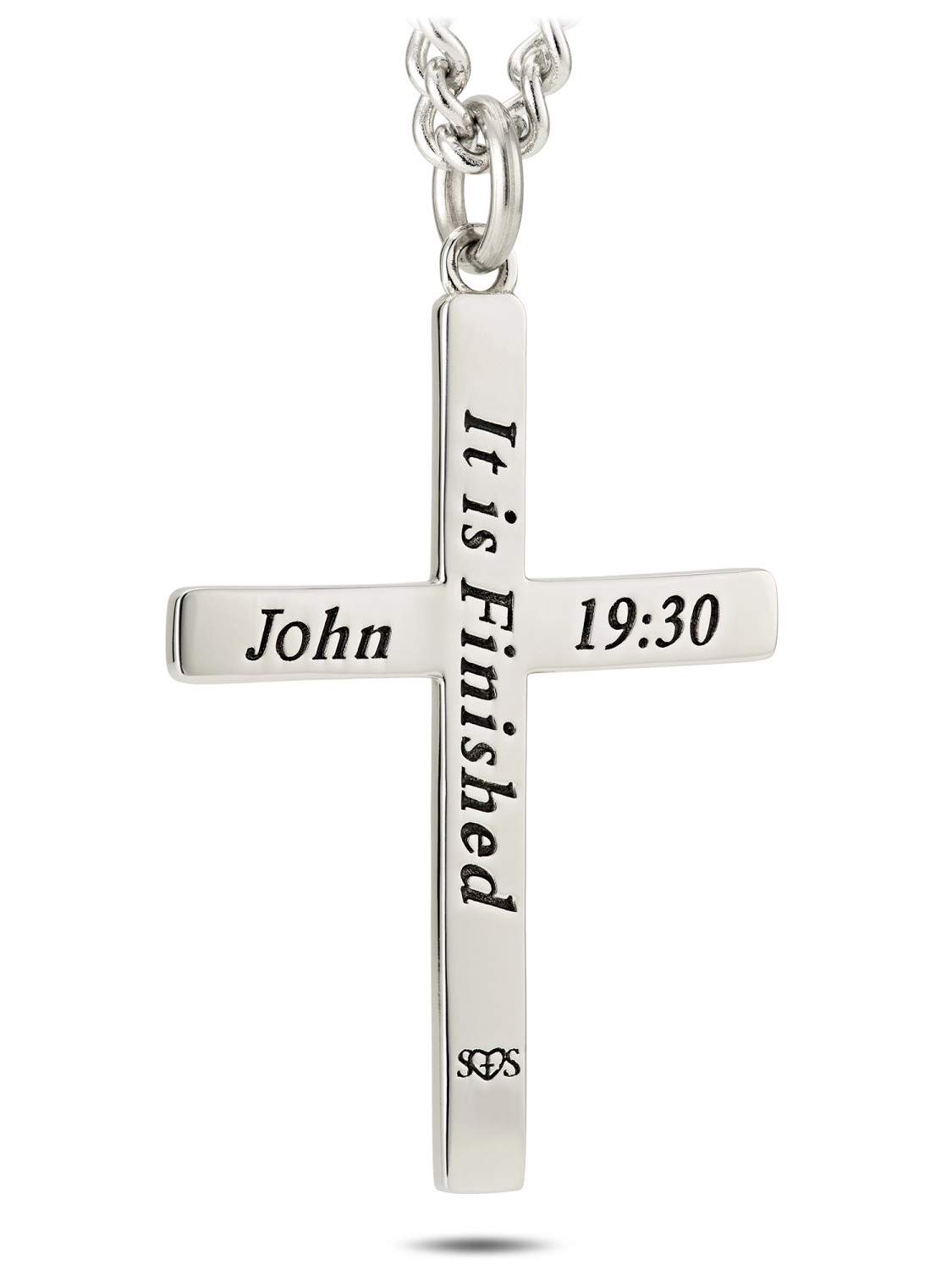 John 19:30 Men's Ridge Cross Necklace | Shields of Strength