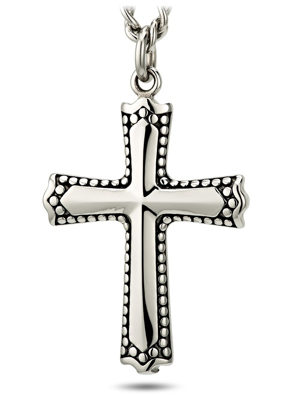 Men's Stainless Steel Reflection Cross Necklace Tetelestai
