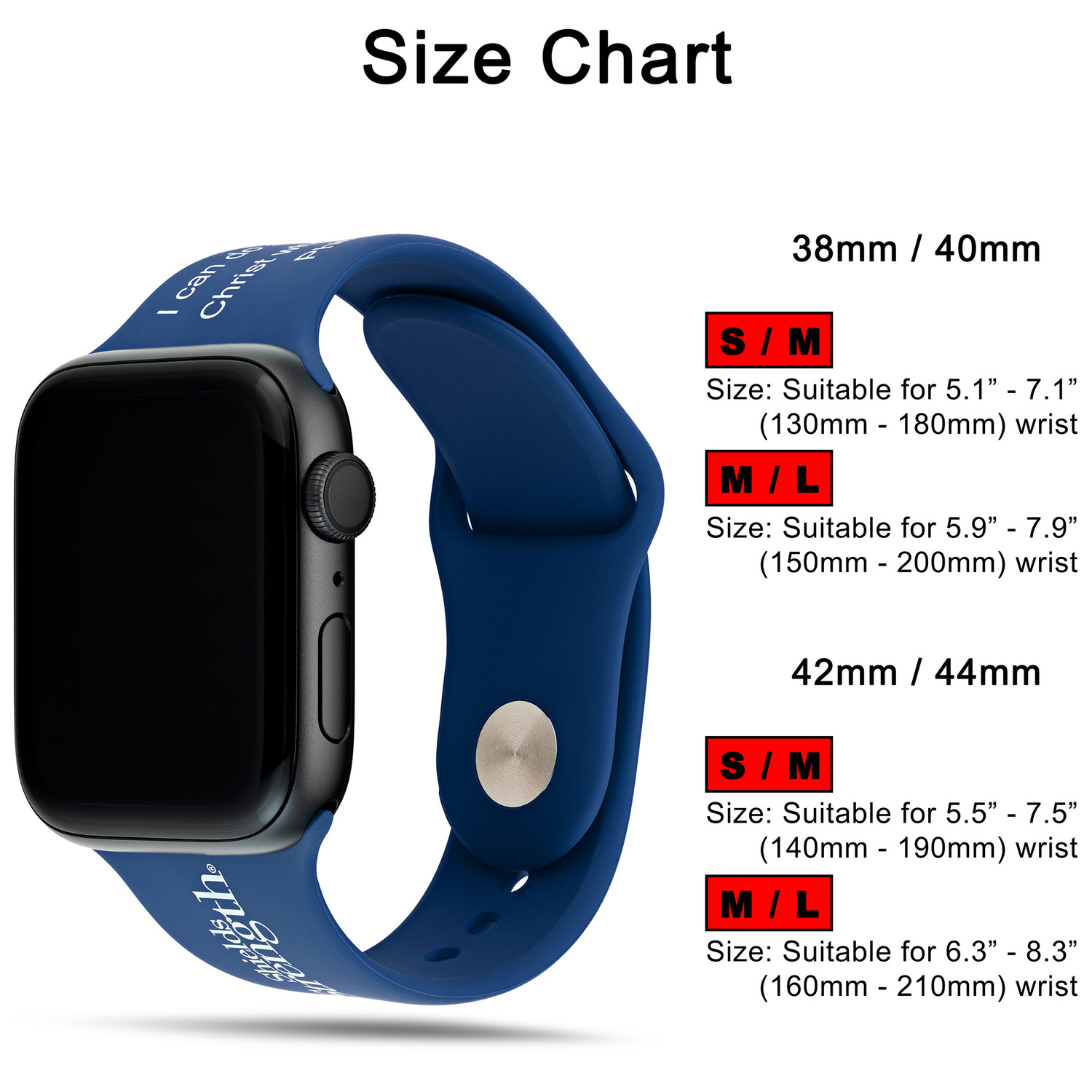 Chart What Size Watch Band Comes With Apple Watch Apple Wrist Band
