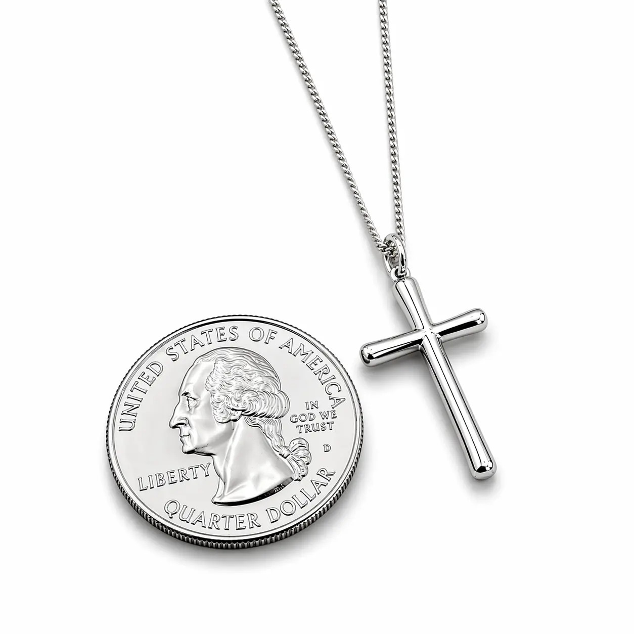 Women's Stainless Faith Hope Love Cross Necklace | 1 Cor 13:13