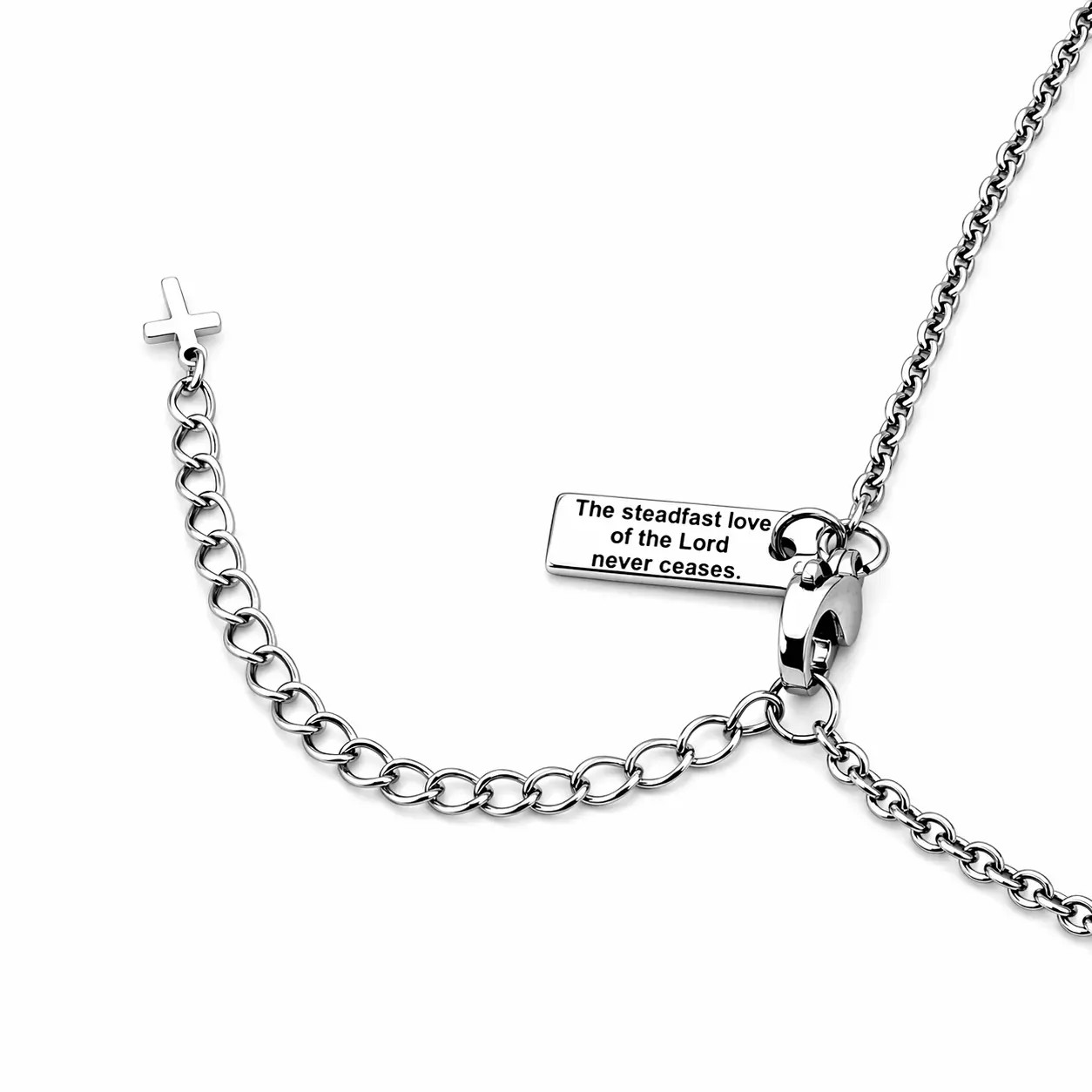 Women's Stainless Steel Infinity Cross Necklace | Lamentations 3:22 Women's Stainless Steel Infinity Cross Necklace | Lamentations 3:22