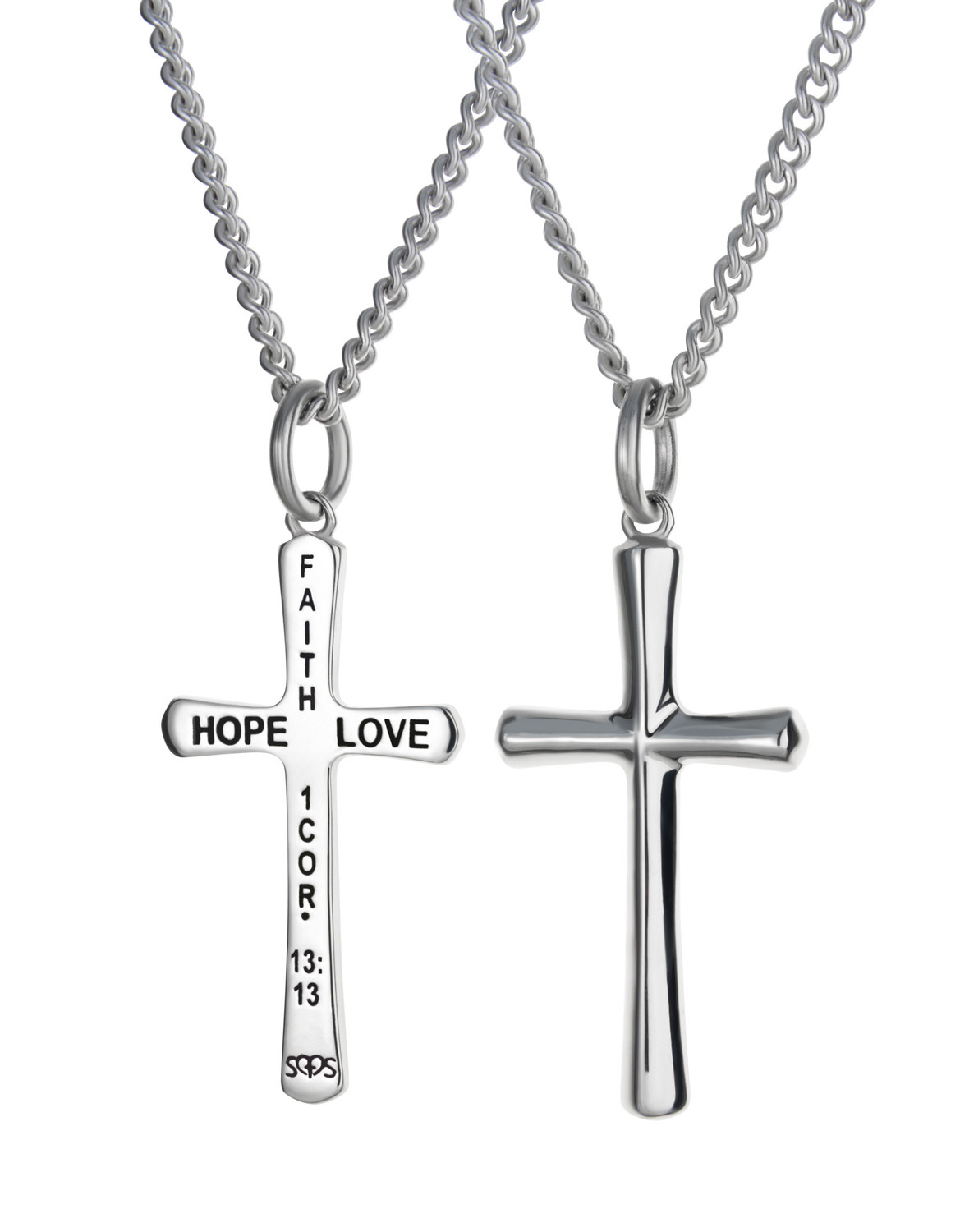 Men's Faith Hope Love Cross Necklace - Shields of Strength
