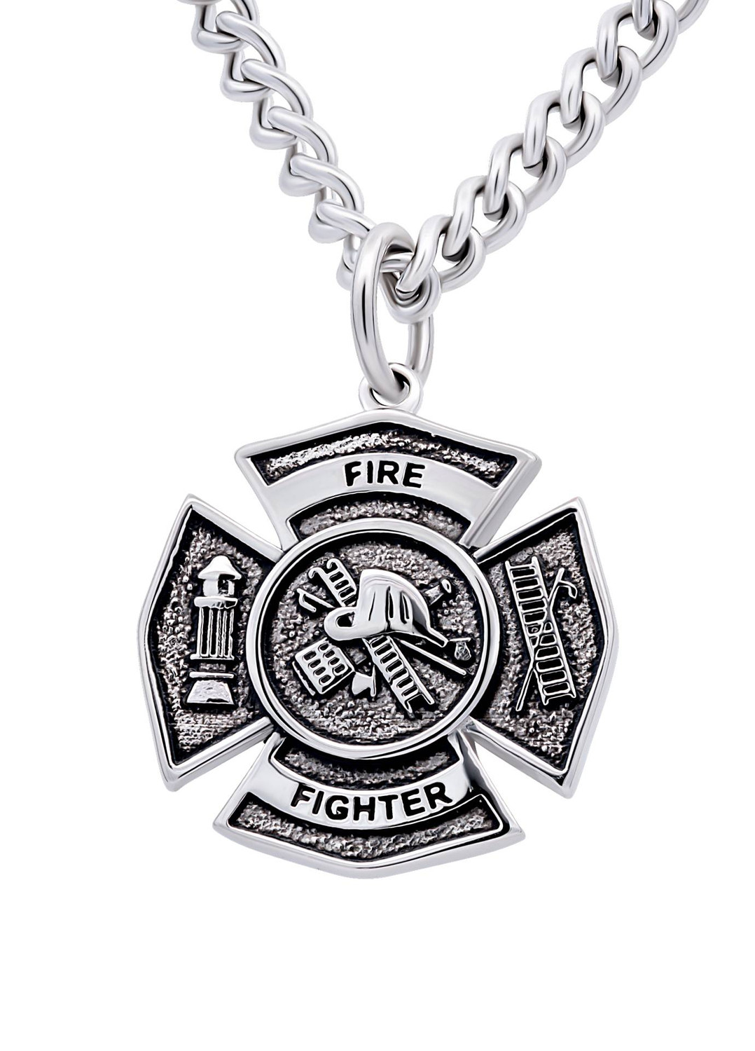 Maltese Firefighter Cross Necklace Isaiah 6:8