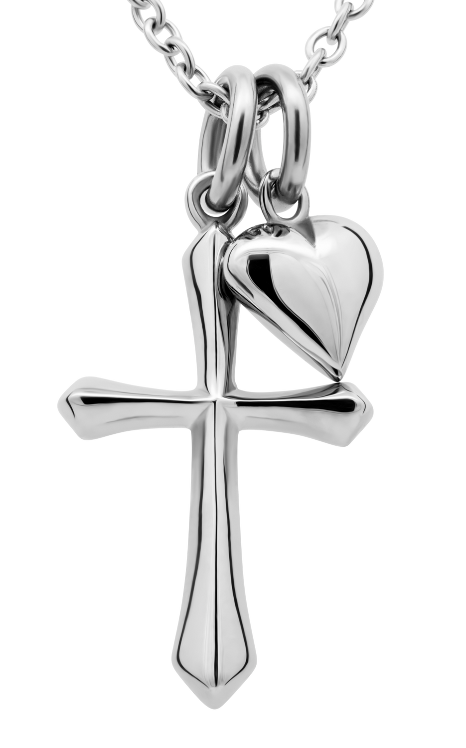 Shields of Strength Women's Scripture Cross Heart Necklace