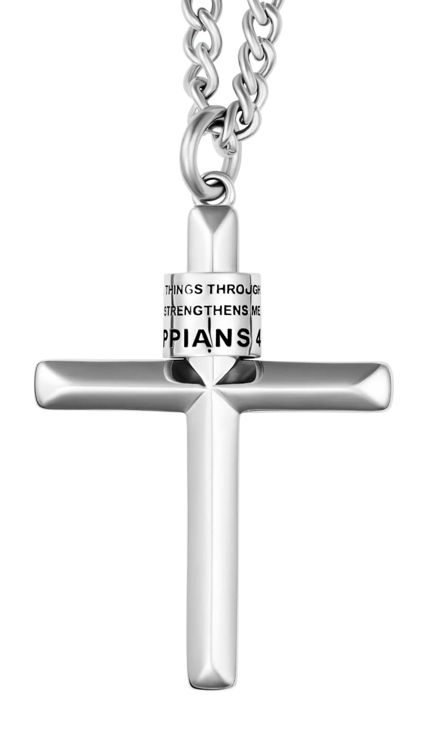 Shields of Strength Christian Ridge Cross Duck Band Necklace