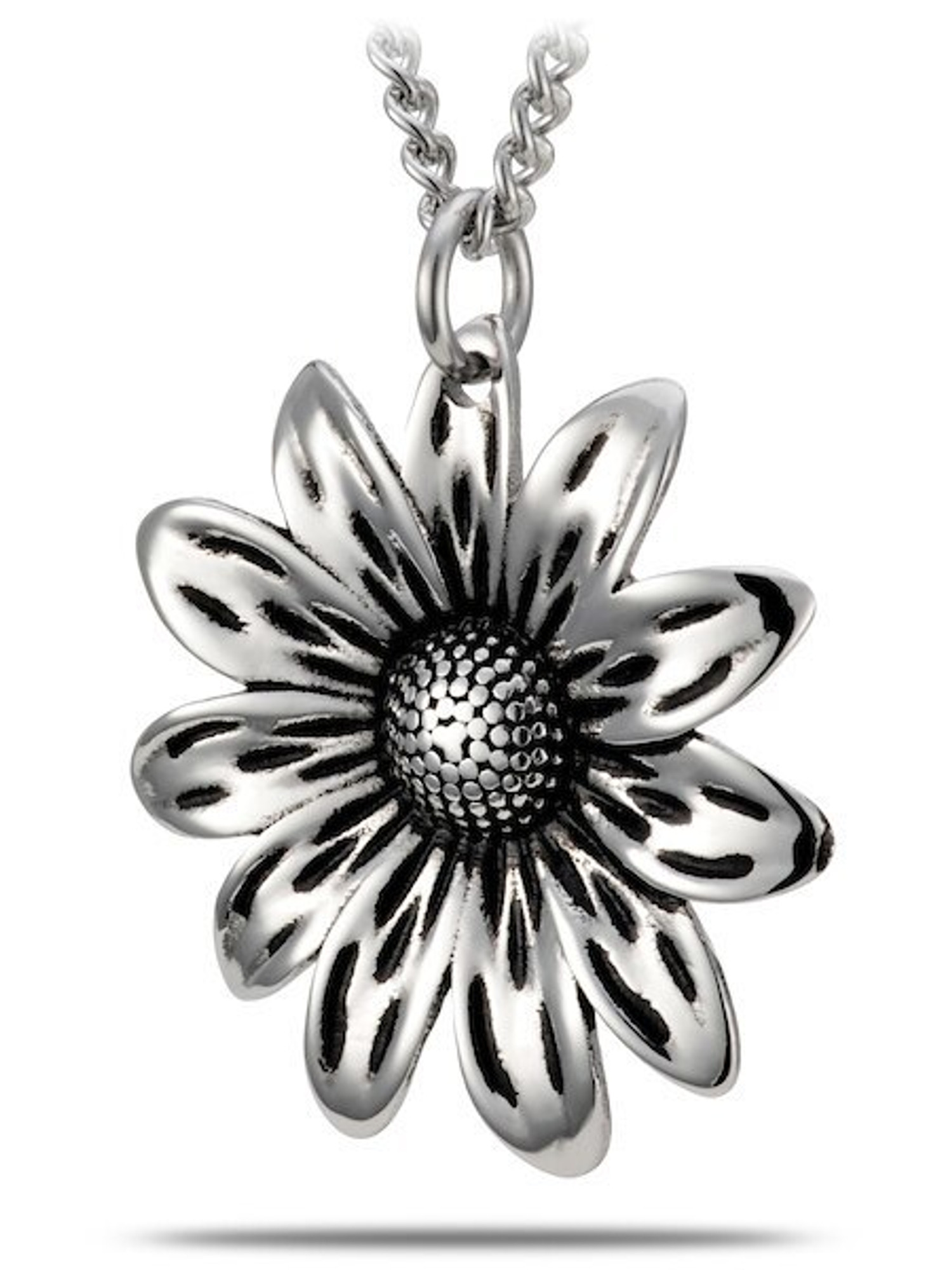 Women's Stainless Steel 11 Petal Small Flower Necklace- Proverbs 4:23