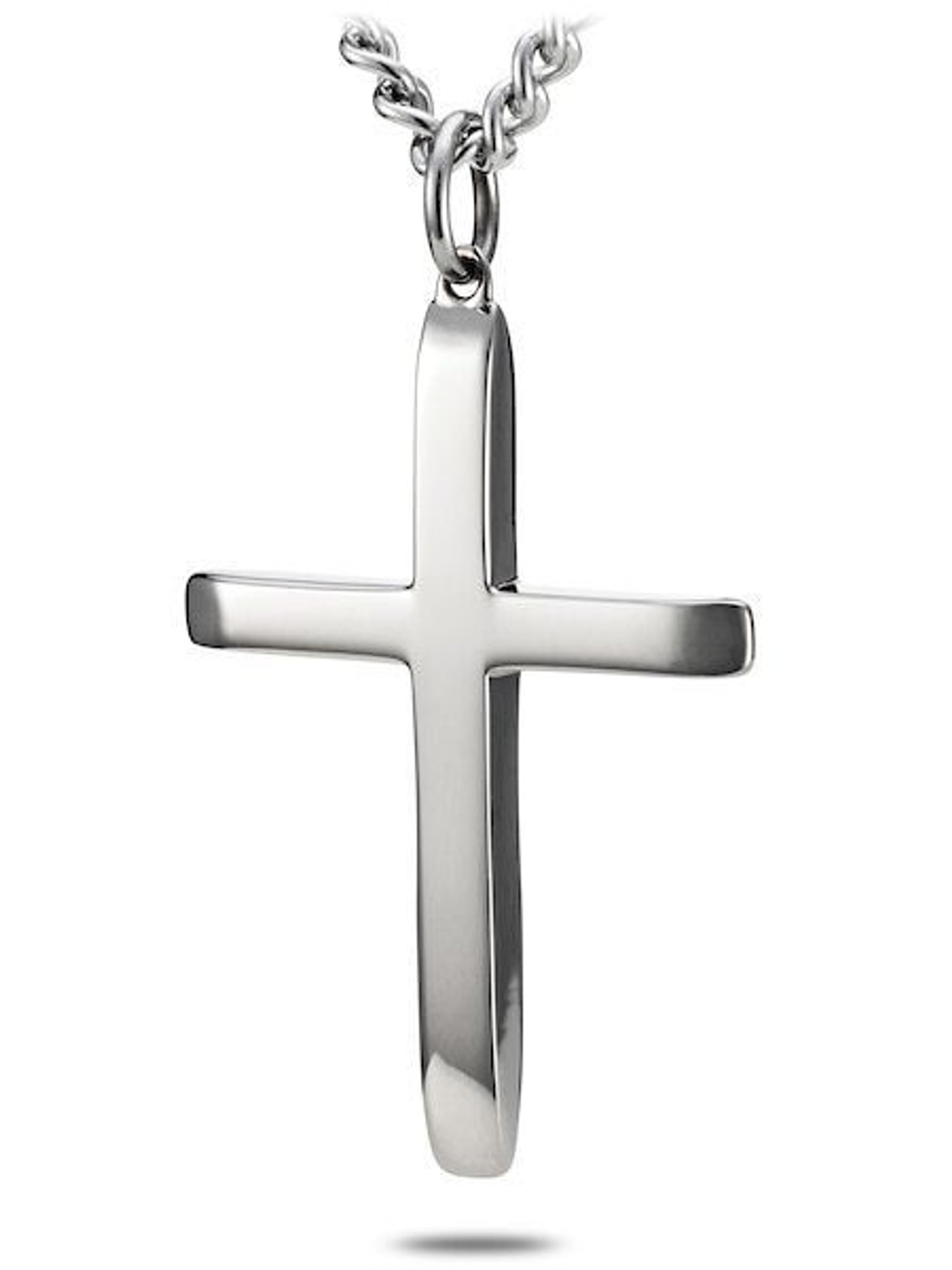 Men's Gold Cross Necklace Stainless Steel John 19:30