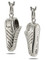Shields Of Strength Stainless Steel Mini Shoe Necklace-Isaiah 46:4-Front and Back View