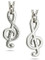 Shields of Strength Women's Stainless Treble Clef-Psalm 101:1-Front & Back View