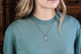 Shields of Strength Women's Rose Plated Gold Faith Cross Necklace-Hebrews 11:1 Lifestyle Image