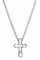 Shields Of Strength  Mother of Pearl Cross Necklace- 1 Corinthians 13:8-Front View