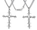 Shields Of Strength  Men's Barbed Wire Cross Necklace - John 19:30-Front and Back View