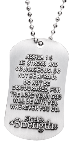 Air Force Antique Finish Dog Tag Necklace-Isaiah 40:31