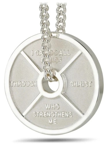 Men's Sterling Silver Weight Plate-Phil 4:13
