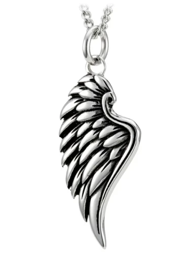 Women's Angel Wing Necklace-Psalm 34:7