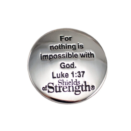 Shields Of Strength Stainless Steel Golf Ball Marker-Luke 1:37-Back View