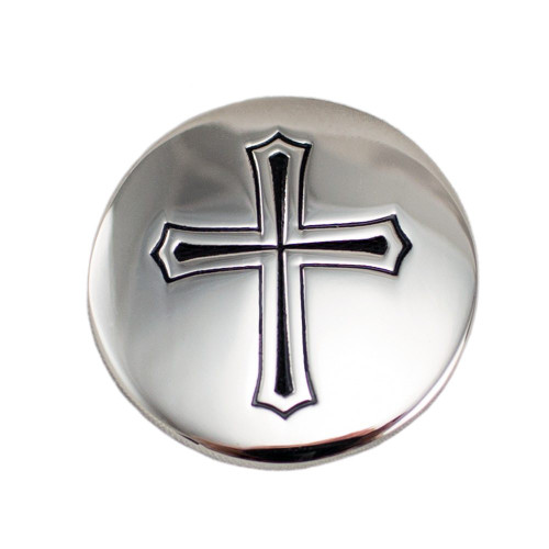 Shields Of Strength Stainless Steel Golf Ball Marker-II Timothy 1:7-Front View