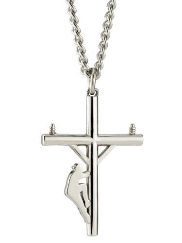 Shields of Strength Men's John 1:4 Lineman Cross Necklace