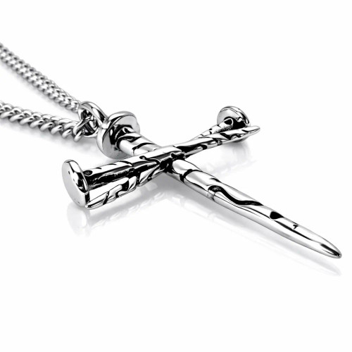 Men's Nail Cross Necklace-John 19:30