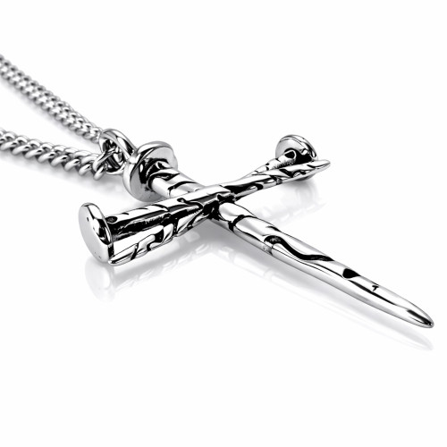 Men's Nail Cross Necklace-John 19:30