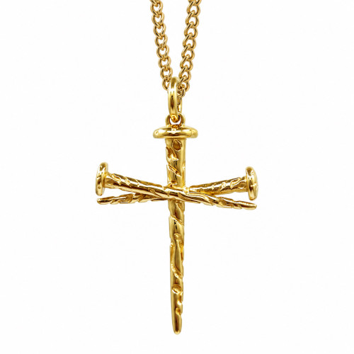 Men's Nail Cross Necklace-John 19:30