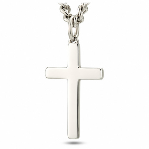 Men's Perfect Cross Necklace inscribed with John 19:30
