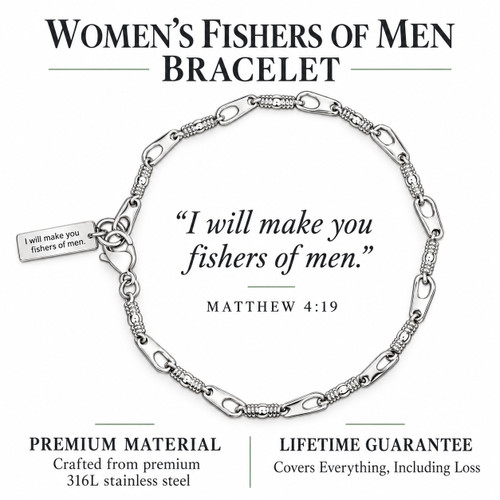 Women's Fishers Of Men (Tab) Bracelet - Matthew 4:19