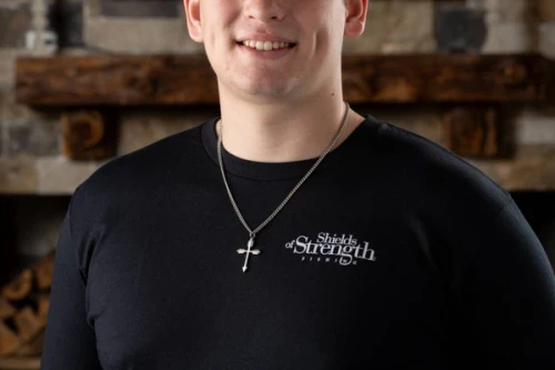 Men's Stainless Steel Arrow Cross Necklace - John 14:6
