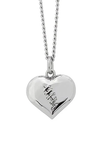 Women's Stainless Steel Healing Heart Necklace-Psalm 34:18