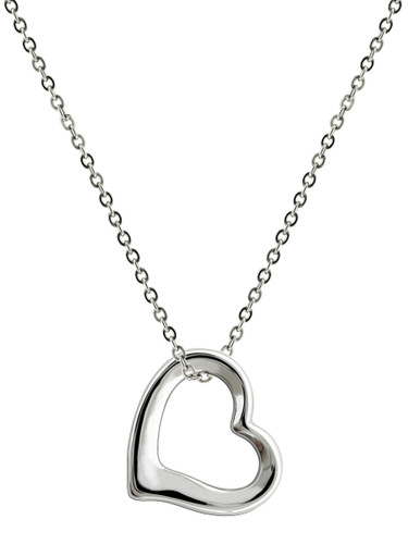 Shields Of Strength Stainless Forever Heart Necklace - Psalm 118:1-Front View