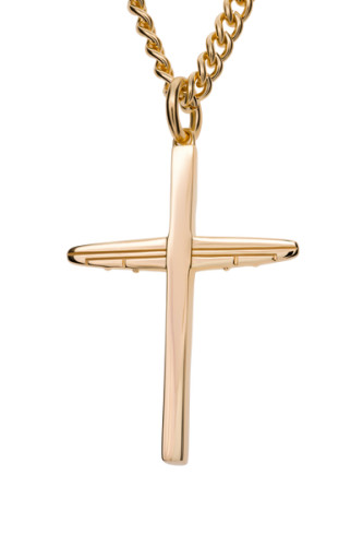 Men's Airplane Cross Necklace- Isaiah 40:31