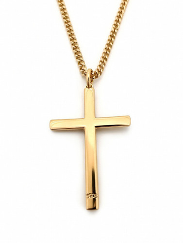 Men's Philippians 4:13 Cross Necklace