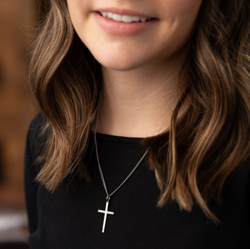 Women's Philippians 4:13 Cross Necklace