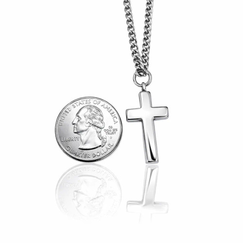 Shields of Strength Men's Always Cross Necklace Matthew 28:20
