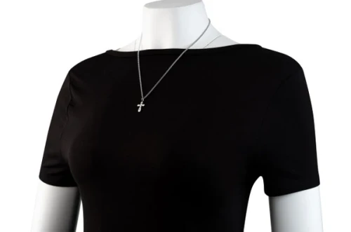 Women Stainless With You Always Cross Necklace-Matthew 28:20