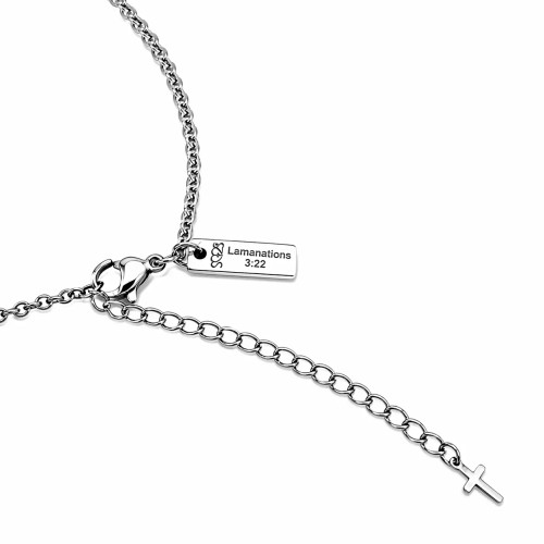 Women's Stainless Steadfast Love Infinity Cross Necklace
