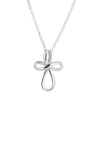 Women's Stainless Be Still And Know Cross Necklace