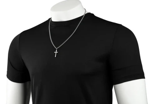 Men's Stainless Faith, Hope, Love Cross Necklace
