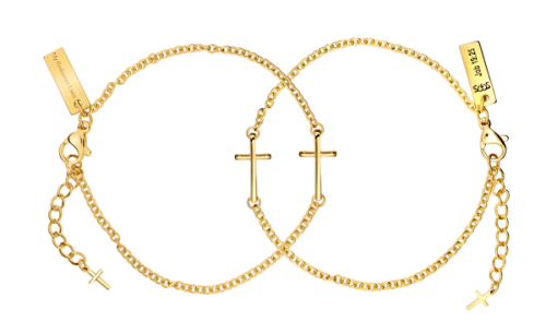 Women's Dainty Redeemer Cross Bracelet-Job 19:25