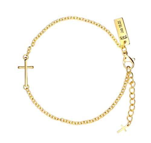 Women's Dainty Redeemer Cross Bracelet-Job 19:25