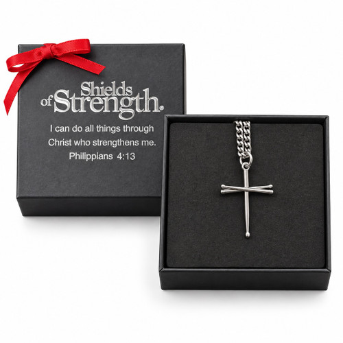Men's Drumsticks Cross Necklace -Psalm 101:1