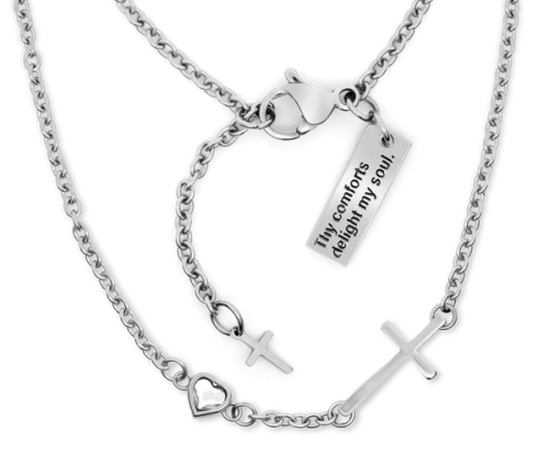 Cross = Love Necklace - Psalm 94:19
