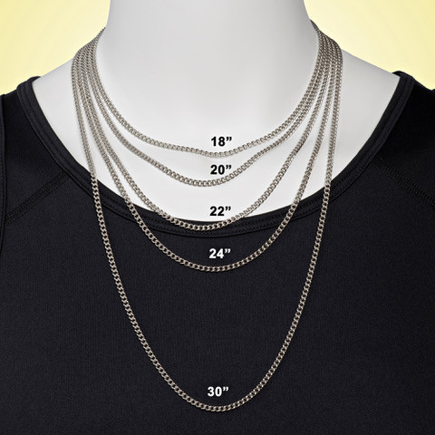 Men's chain sizing chart