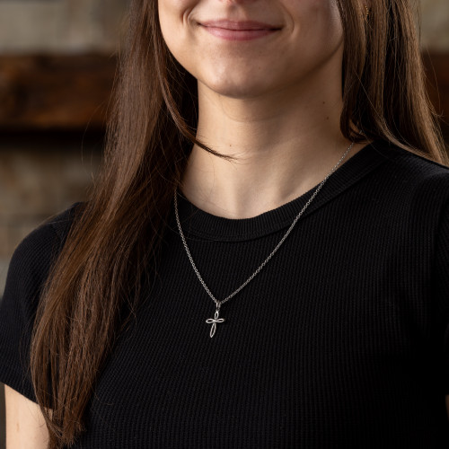 Women's Forever The Same Cross Necklace- Hebrews 13:8
