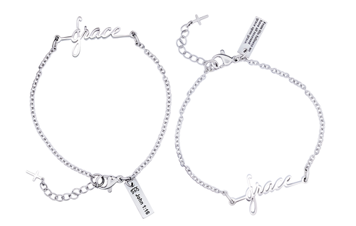 Shields of Strength Grace Cross Bracelet - John 1:16