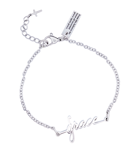 Grace Cross Bracelet - John 1:16 -Back View Shields of Strength