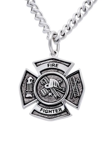 Maltese Firefighter Cross Necklace- Isaiah 6:8