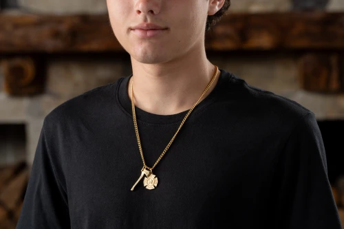 Men's Maltese Firefighter Cross / Axe Combo Necklace - Isaiah 6:8