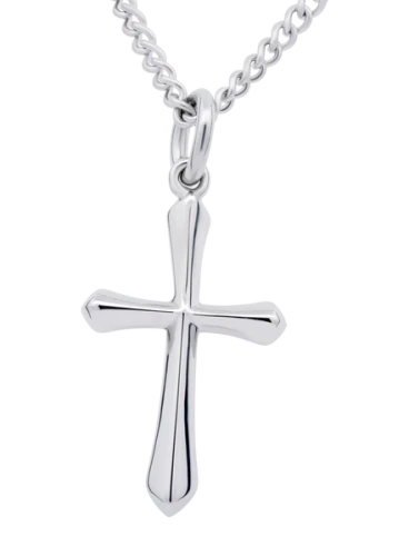 Women's Stainless Cross and Gold Plated Dainty Heart Combo Necklace- John 19:30 / John 14:6